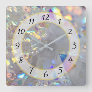 Relógio Quadrado Pulso de disparo de pedra da gema do falso