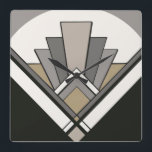 Relógio Quadrado Pulso de disparo do azulejo do fã do art deco<br><div class="desc">Aperfeiçoe para a casa do art deco.</div>