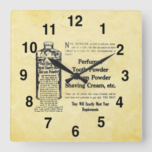 Relógio Quadrado Pulso de disparo do banheiro do olhar do vintage
