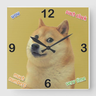 Relógio Quadrado Pulso de disparo do Doge