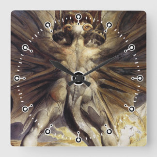 Relógio Quadrado Pulso de disparo do dragão - William Blake -