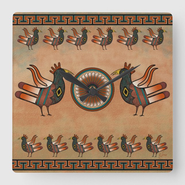 Relógio Quadrado Pulso de disparo do sudoeste do estilo (Frente)