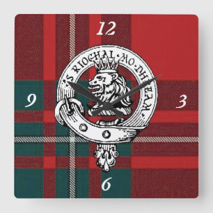 Relógio Quadrado Pulso de disparo do Tartan de MacGregor