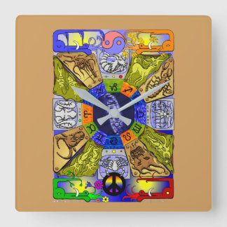 Relógio Quadrado Pulso de disparo do zodíaco