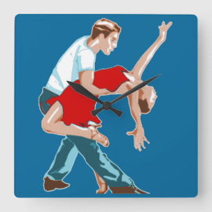 Relógio Quadrado pulso de disparo dos dançarinos