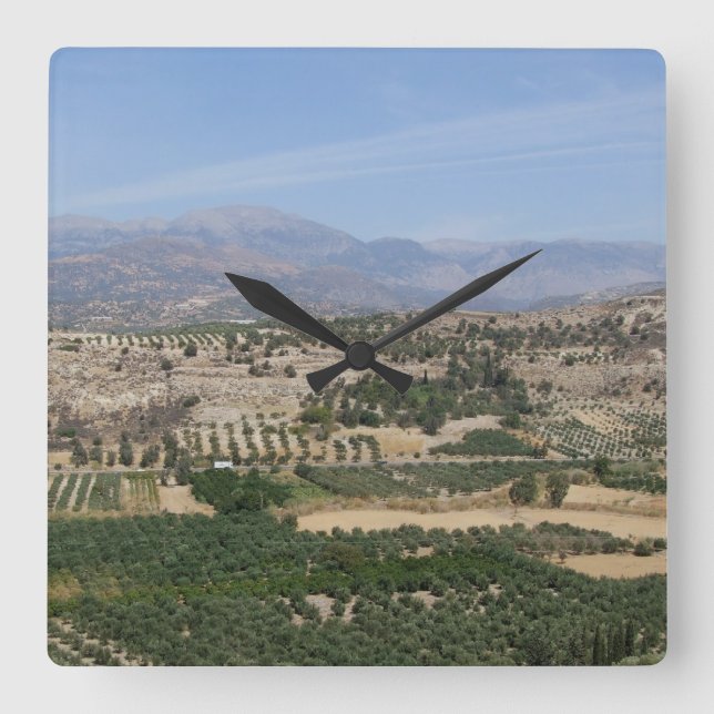 Relógio Quadrado Pulso de disparo grego da paisagem (Frente)