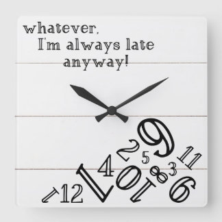 Relógio Quadrado Pulso de disparo rústico de Shiplap: Pulso de