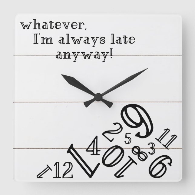 Relógio Quadrado Pulso de disparo rústico de Shiplap: Pulso de (Frente)