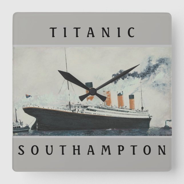 Relógio Quadrado Pulso de disparo TITÂNICO (Frente)