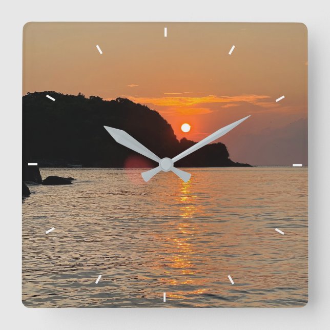 Relógio Quadrado Pulso Personalizado de Fotografia (Frente)