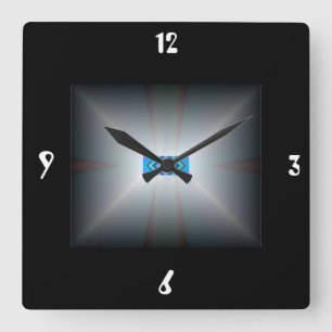 Relógio Quadrado Pulsos de disparo de parede >Artistic pretos