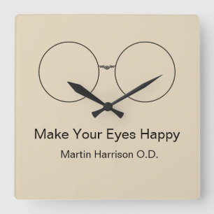 Relógio Quadrado Pulsos de disparo do escritório do doutor de olho