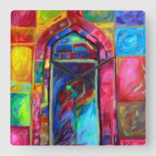 Relógio Quadrado Pulsos de disparo Mystical do desenhista do