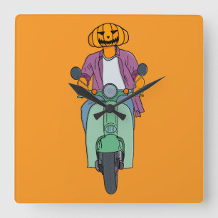 Relógio Quadrado Pumpkin Rider em Scooter Mint
