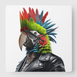 Relógio Quadrado Punk Parrot