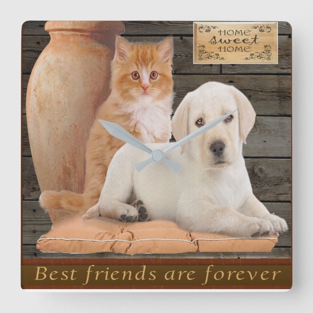 Relógio Quadrado Puppy (Frente)