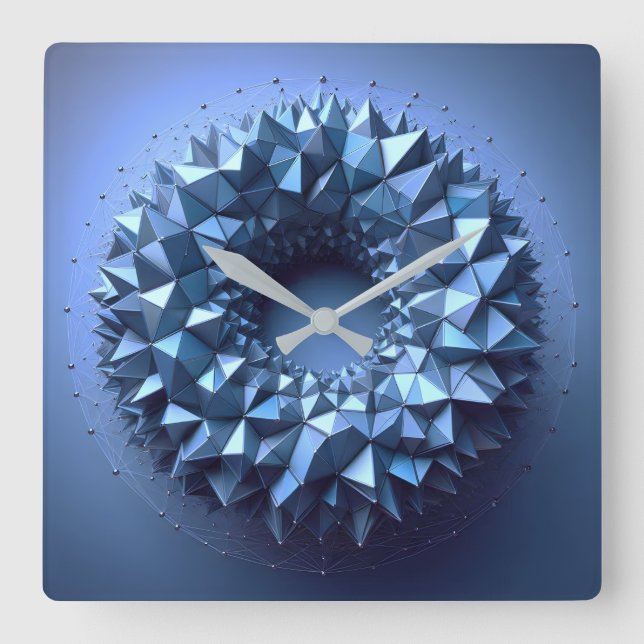 Relógio Quadrado pyramides wheel (Frente)