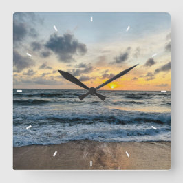 Relógio Quadrado Quadrado de presentes simples e simples de fotos p