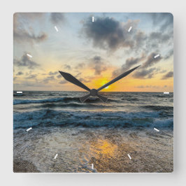 Relógio Quadrado Quadrado de presentes simples e simples de fotos p