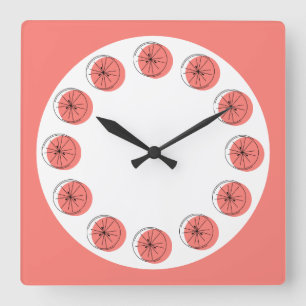 Relógio Quadrado Quadrado do Multi-clock Rosa Citrus