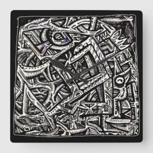 Relógio Quadrado Quadrado Um, de Brian Benson