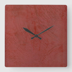 Relógio Quadrado Quadrado Venetian vermelho Wallclock do