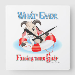 Relógio Quadrado Qualquer Coisa Que Flutuar O Seu Cabra