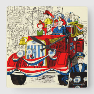 Relógio Quadrado Quarto da parada de julho