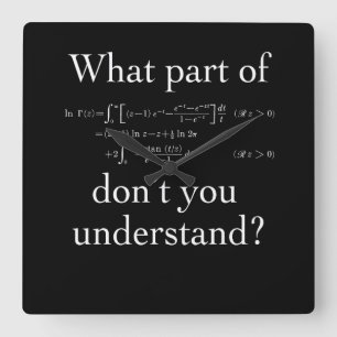 Relógio Quadrado Que parte de... Branco no escuro