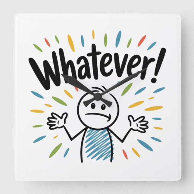 Relógio Quadrado Que seja! (Frente)