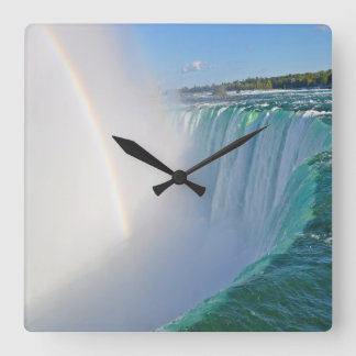 Relógio Quadrado Quedas da ferradura de Niagara Falls & pulso de