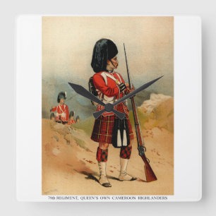 Relógio Quadrado Queens Camarões Highlanders