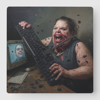 Relógio Quadrado Rage Error: System Failure - Ctrl Alt Delirium