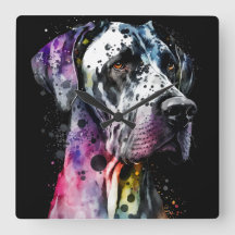 Rainbow Great Dane Watercolor
