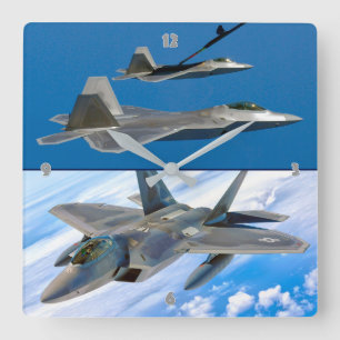 Relógio Quadrado Raptor F-22