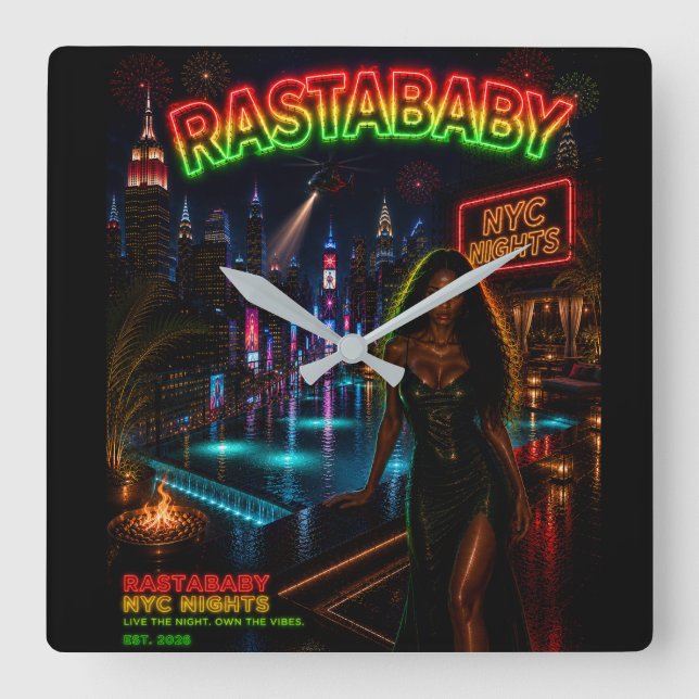 Relógio Quadrado Rastababy (Frente)