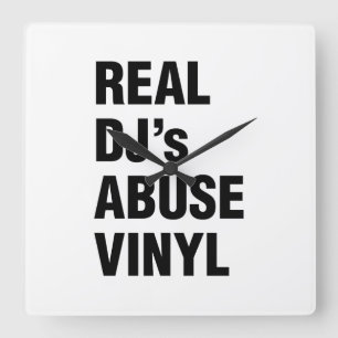 Relógio Quadrado REAL DJ's ABUSE VINYL