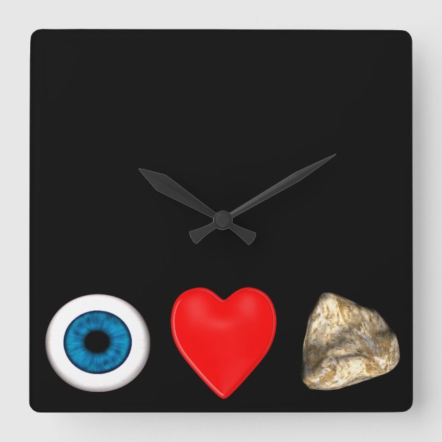 Relógio Quadrado Rebus Para Físicos (Frente)