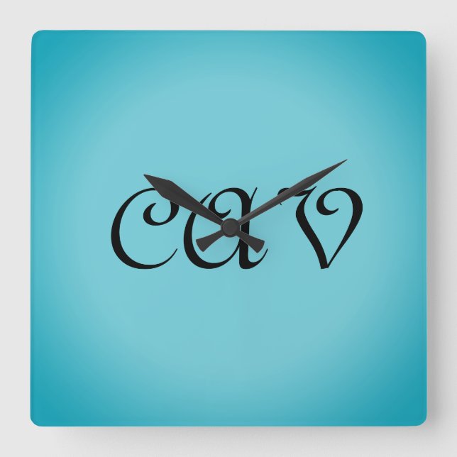 Relógio Quadrado Recoleta Cornflower Blue (Frente)