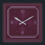 Relógio Quadrado Red Art Deco<br><div class="desc">design do excelente. Você vai adorar como os outros. Esteja livre para usar este design para outro produto ou para adicionar seu texto. Siga-me para mais. Obrigado. Tenha um bom dia.</div>