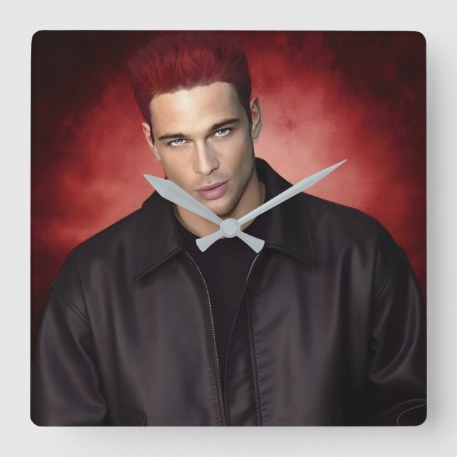 Relógio Quadrado Red Gravity wall clock (Frente)