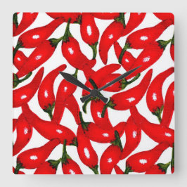 Relógio Quadrado Red Hottt Chili