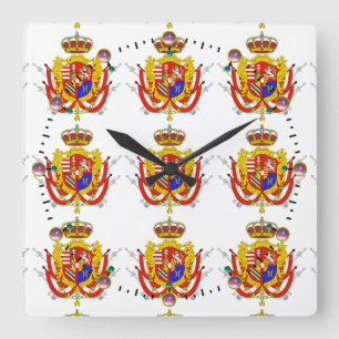 Relógio Quadrado Red White Banner Grand Duchy of Tuscany