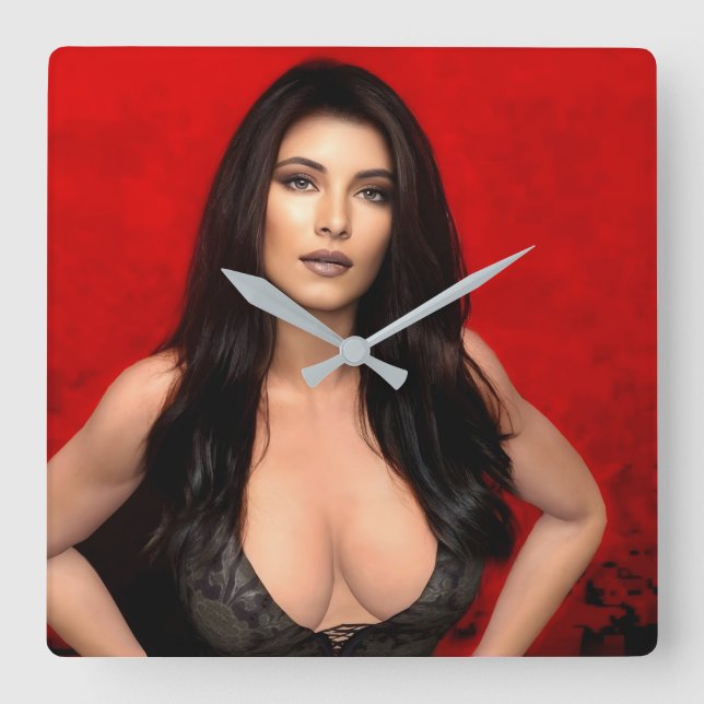 Relógio Quadrado RedSide wall clock (Frente)