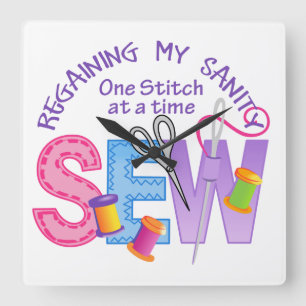 Relógio Quadrado Regaining minha sanidade