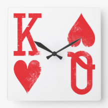 Rei e rainha da sala de jogo dos cartões de jogo