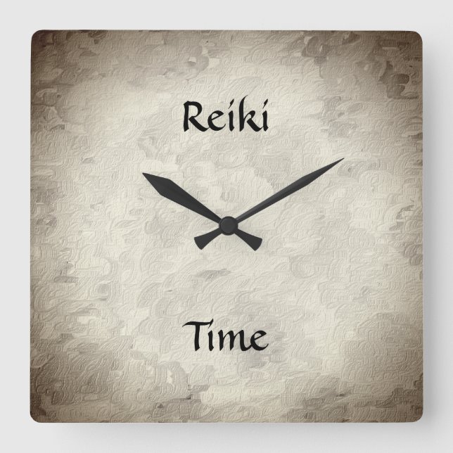 Relógio Quadrado Reiki time (Frente)