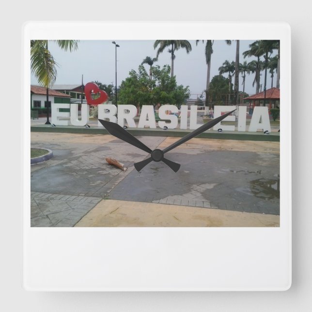 Relógio Quadrado Relogio brasileia (Frente)