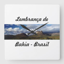 Relógio Quadrado Relogio lembrança de Bahia