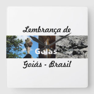 Relógio Quadrado Relogio lembrança de Goiás